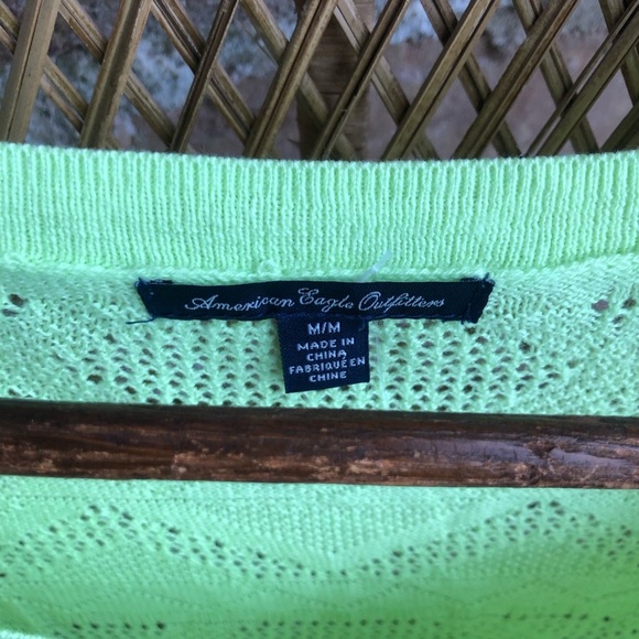 Lime Green highlighter Women's Cardigan - Picture 2 of 4